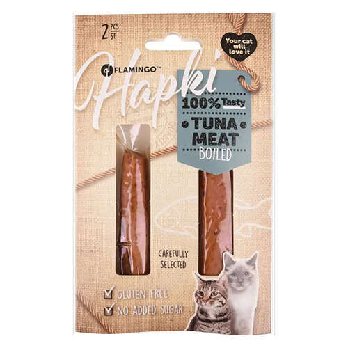 Flamingo Hapki Boiled Tuna Meat Pişirilmiş Tuna Etli Kedi Ödül Maması 2'li Paket 35 Gr