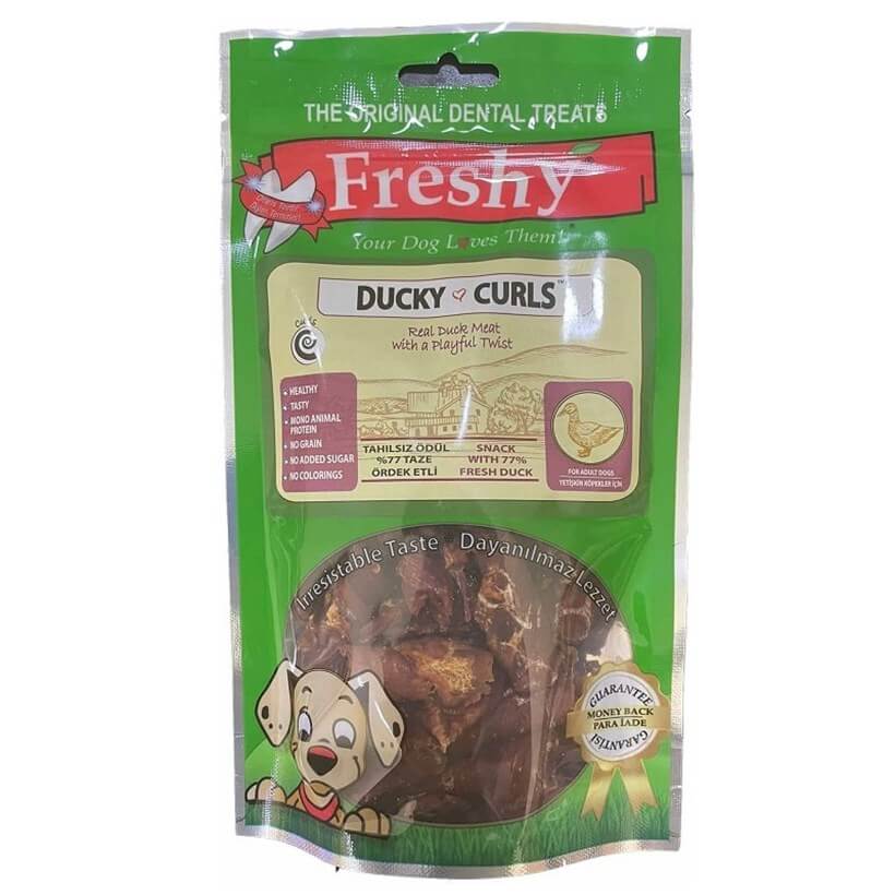 Freshy Ducky Curls Kıvrık Ördek Eti Köpek Ödülü 55 Gr