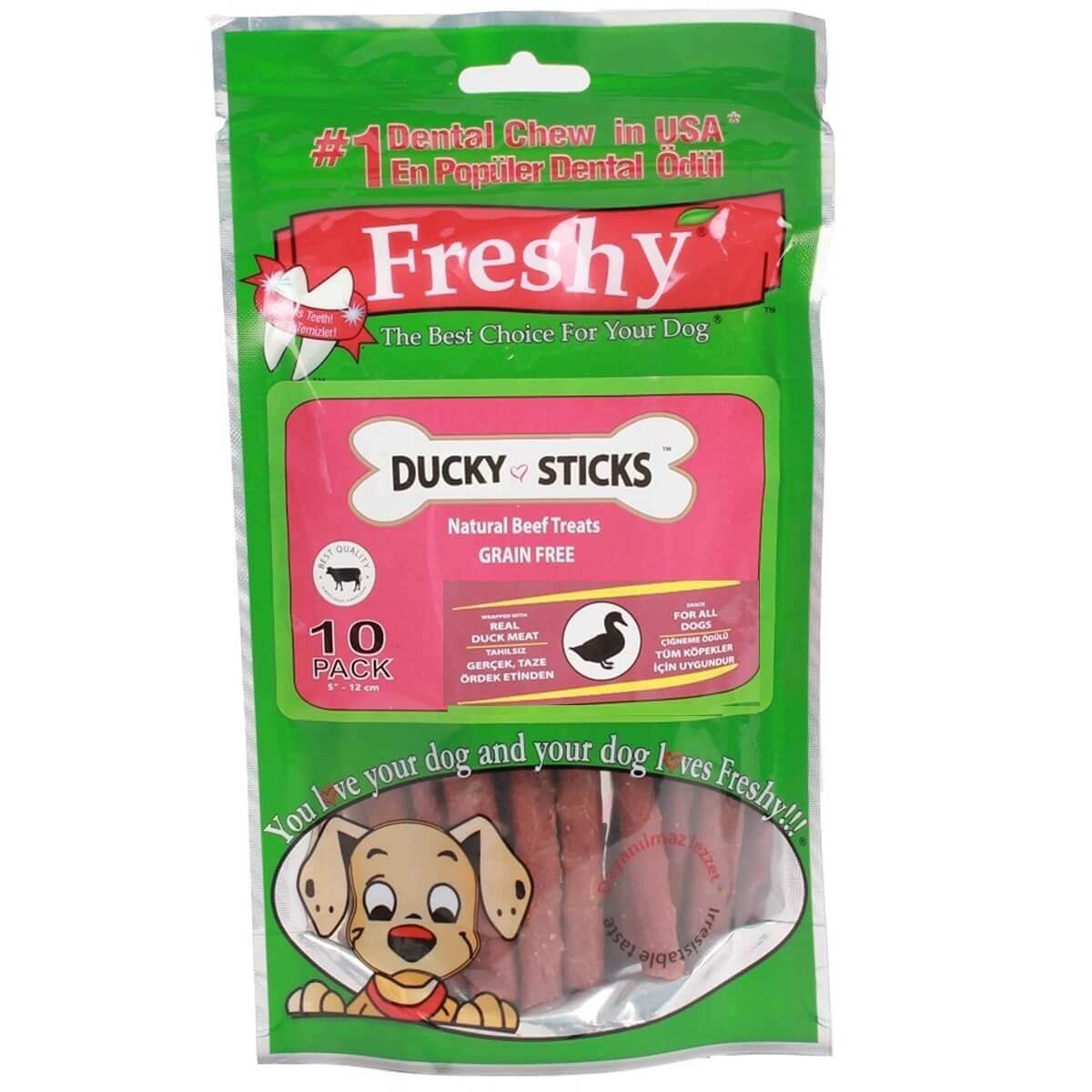 Freshy Ördekli Çubuk Köpek Ödülü 10lu 100 Gr