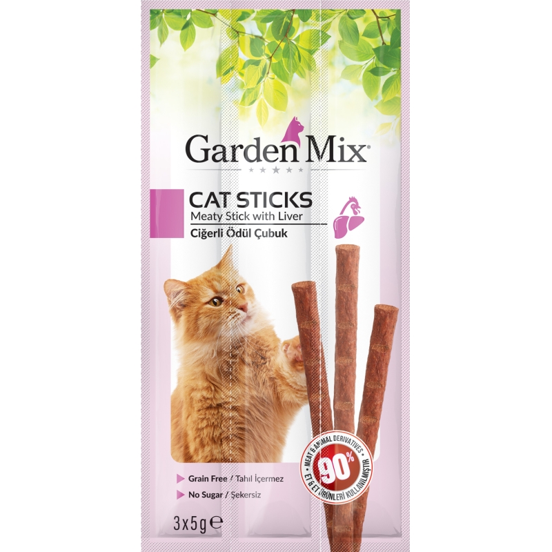 Gardenmix Ciğerli Kedi Stick Ödülü 3X5 Gr