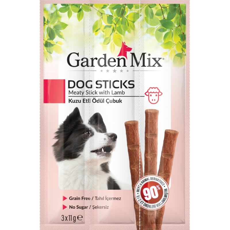 Gardenmix Kuzu Etli Köpek Stick Ödülü 3X11 Gr
