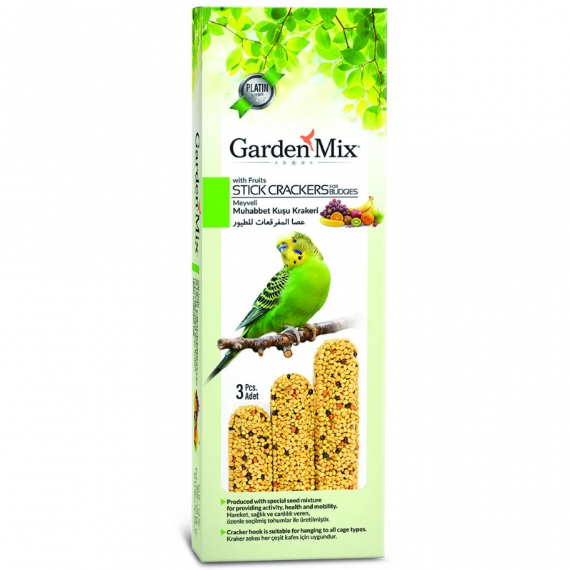 Gardenmix Platin Meyveli Kuş Krakeri 3 Lü