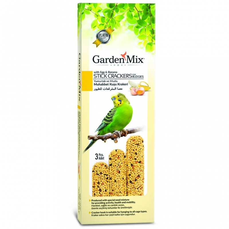 Gardenmix Platin Muzlu Yumurtalı Kuş Krakeri 3 Lü