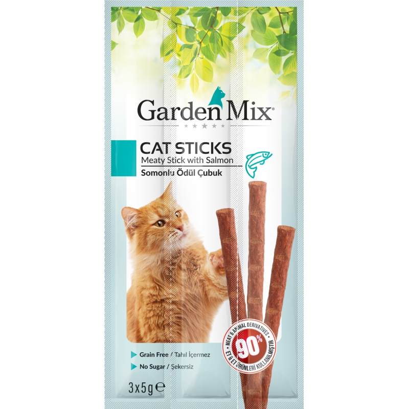Gardenmix Somonlu Kedi Stick Ödülü 3X5 Gr