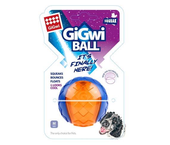Gigwi Ball Sert Köpek Top Oyuncak Şeffaf Renkli 6 Cm