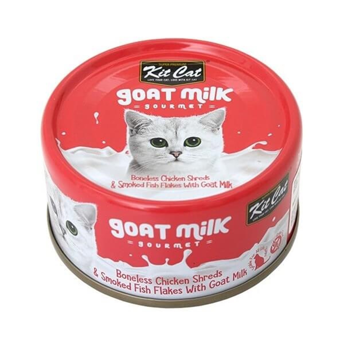 KitCat Keçi Sütlü Gourmet Tavuklu Balıklı Kedi Konservesi 70 Gr