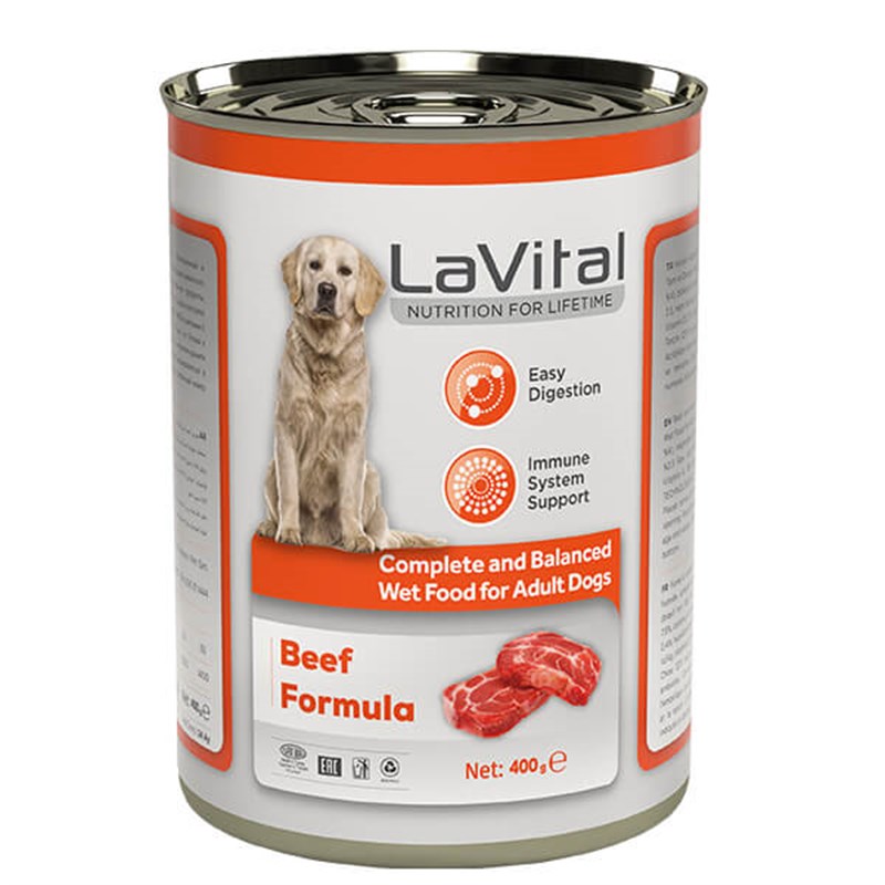 Lavital Adult Biftekli Bağışıklık Sistemi Destekleyici Yetişkin Köpek Konservesi 400 Gr