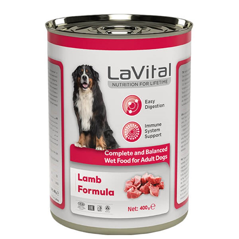 Lavital Adult Kuzulu Bağışıklık Sistemi Destekleyici Yetişkin Köpek Konservesi 400 Gr