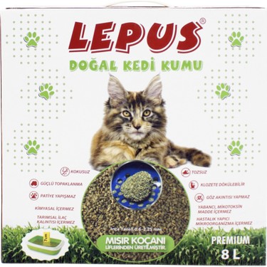 Lepus Doğal Mısır Koçanlı Kedi Kumu 8 Litre