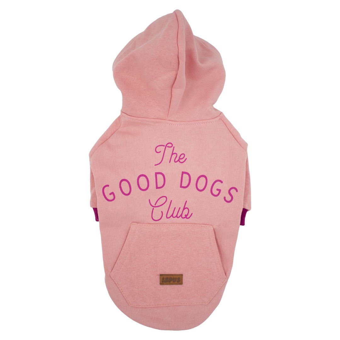 Lepus Kanguru Cepli Köpek Sweatshirt Hoodie Pembe Small