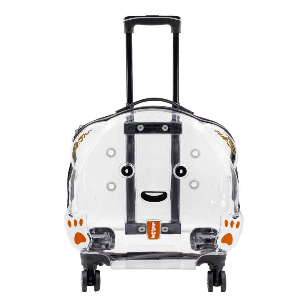Lepus Wheel Bag Şeffaf Tekerlekli Kedi Köpek Taşıma Valizi