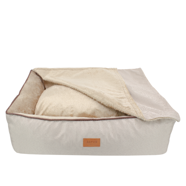 Lepus Winter Bed Kedi Köpek Yatağı Krem Large