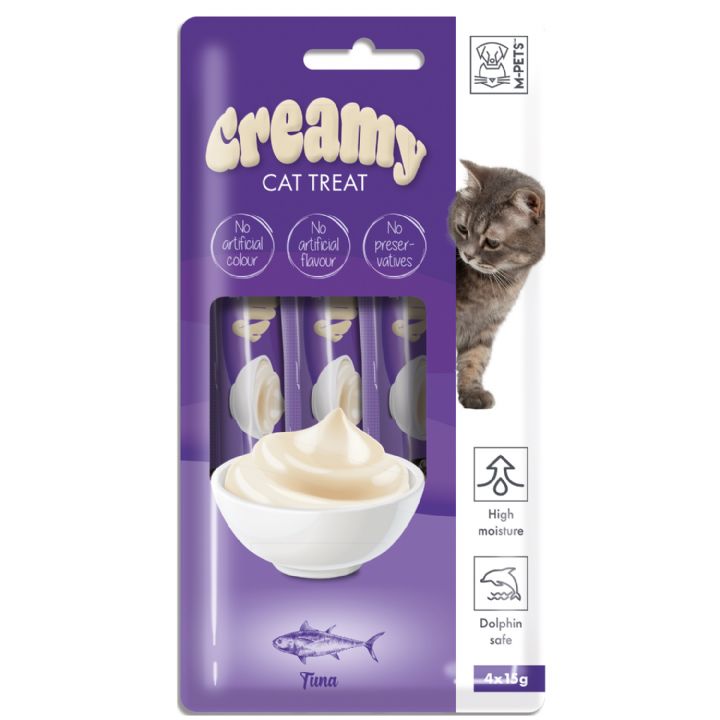M-Pets Creamy Ton Balıklı Kedi Ödülü 4x15 Gr