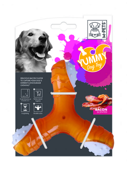M-Pets Yummy Propeller Et Aromalı Kauçuk Köpek Oyuncağı