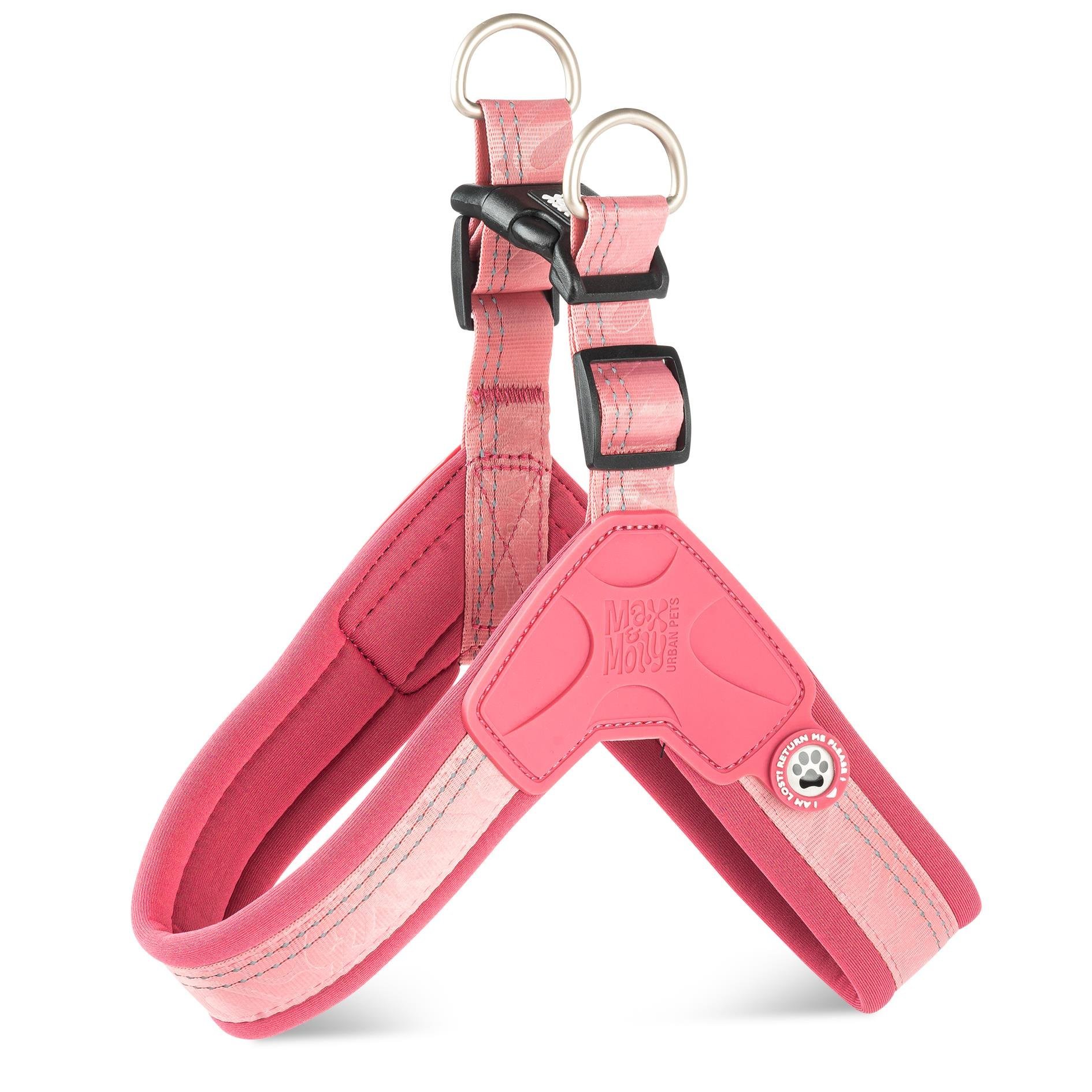 Max Molly Matrix 2.0 Akıllı Künyeli Q-Fit Köpek Göğüs Tasması Rose XLarge