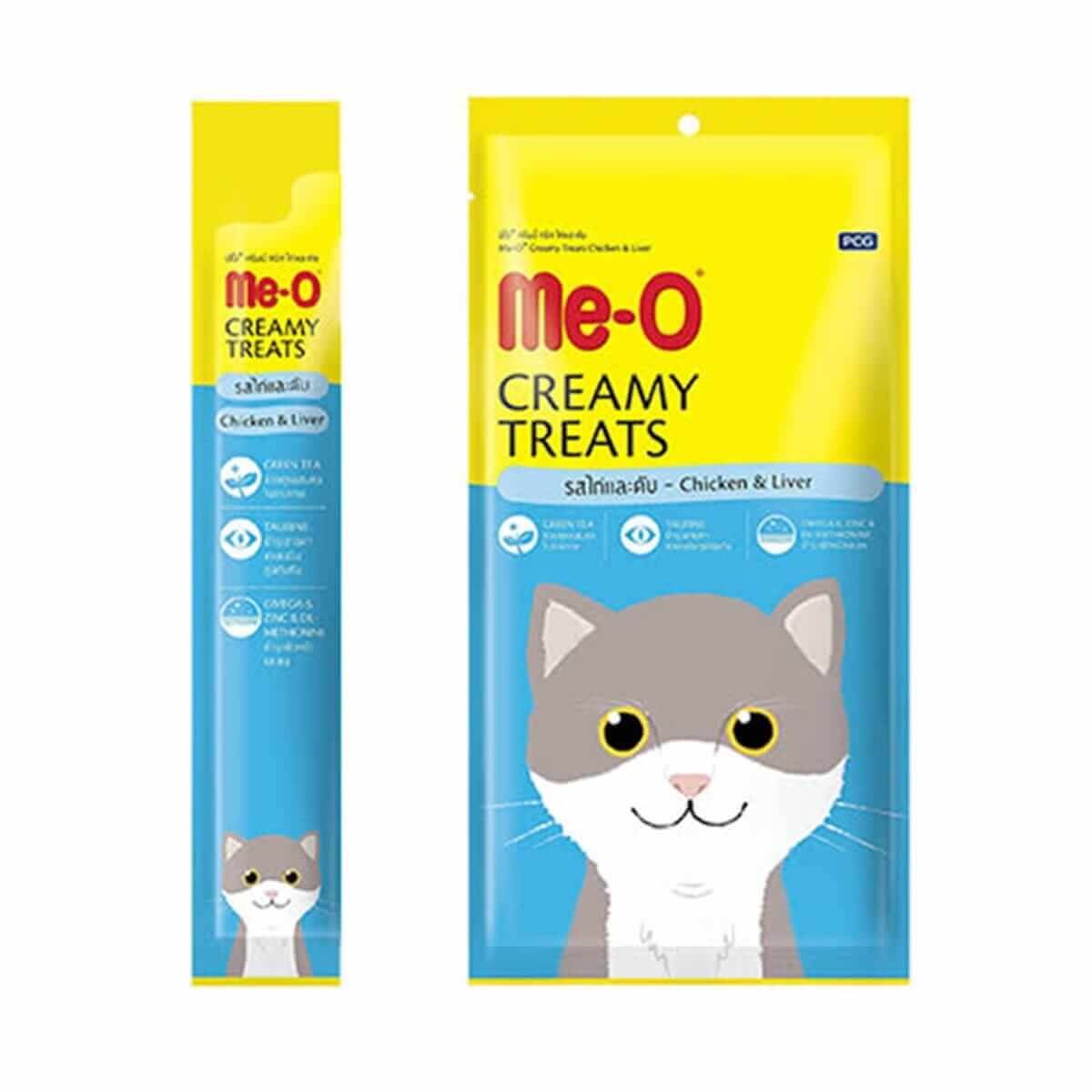 ME-O Creamy Tavuklu ve Ciğerli Kedi Ödülü 4x15 Gr