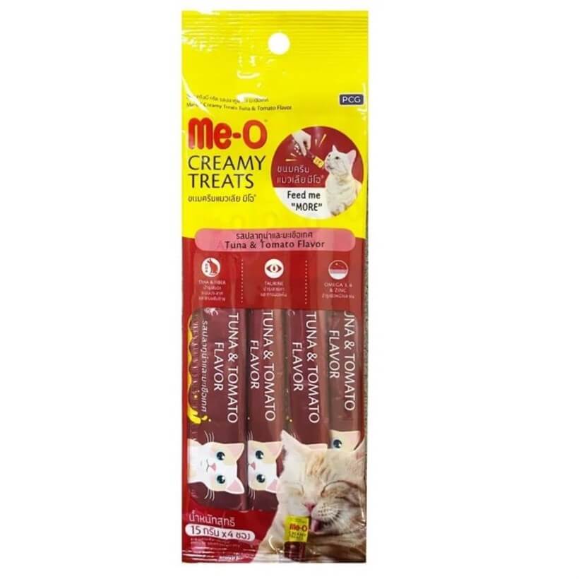 ME-O Creamy Ton Balıklı Domatesli Kedi Ödülü 4x15 Gr