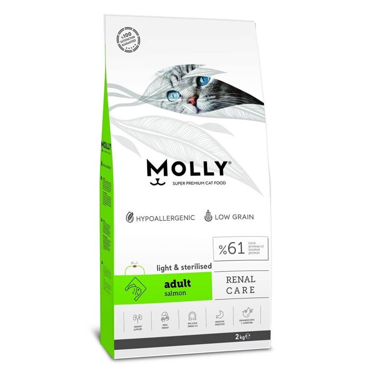 Molly Sterilised Somonlu Kısırlaştırılmış Kedi Maması 2 Kg