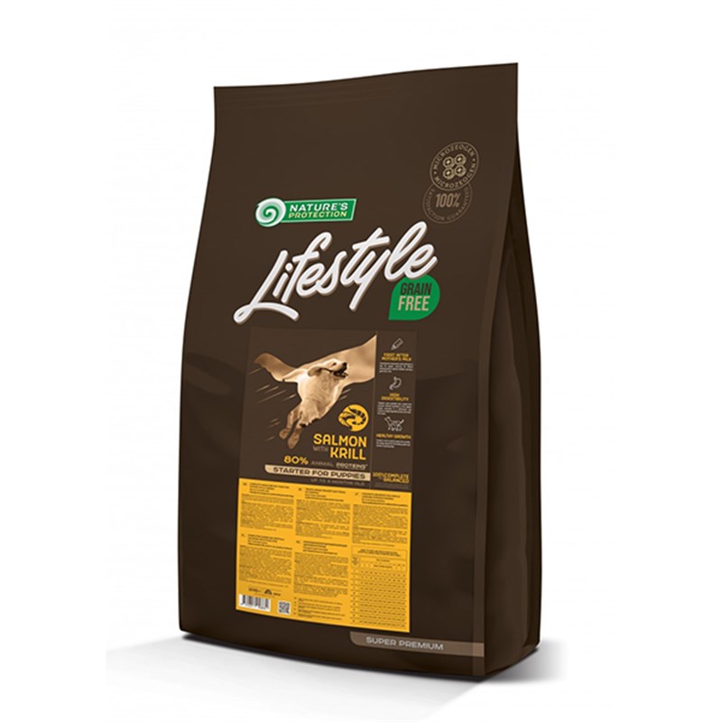 Nature's Protection Lifestyle Tahılsız Somonlu ve Karidesli Başlangıç Yavru Köpek Maması 10+2 Kg