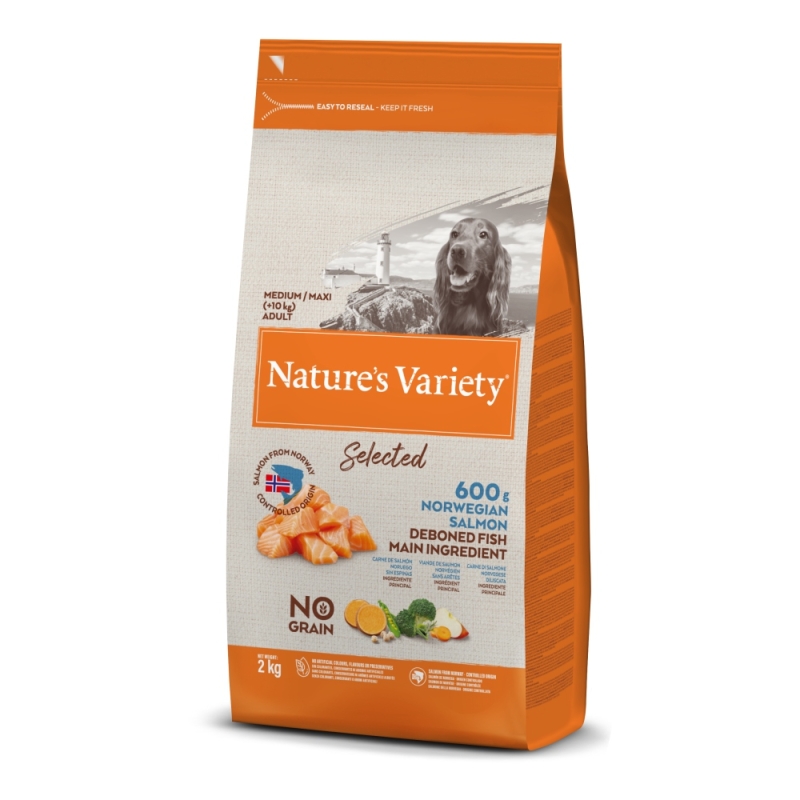 Natures Variety Dog No Selected Medium Max Adult Norw Salmon 2 Kg