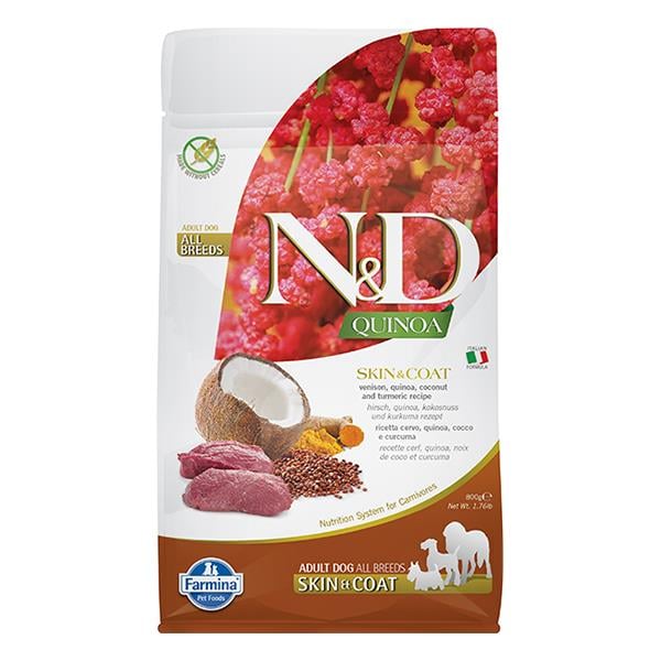 ND Quinoa Skin Coat Geyikli Mini Yetişkin Köpek Maması 2,5 Kg