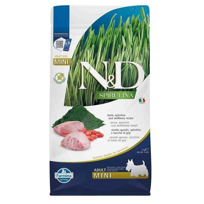 ND Spirulina Kuzu Etli Mini Irk Yetişkin Köpek Maması 2 Kg