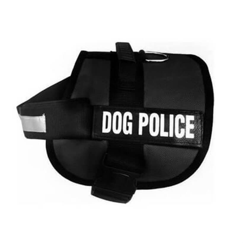 Pet Pretty Siyah Dog Police Göğüs Tasması Large