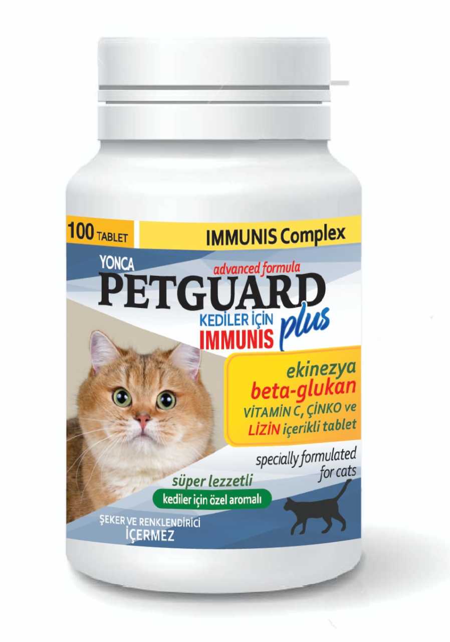 Petguard Plus Kediler İçin Immunis Tablet 100 Adet