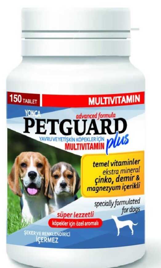 Petguard Plus Yavru Ve Yetiskin Kopekler Icin Multivitamin 150 Tablet