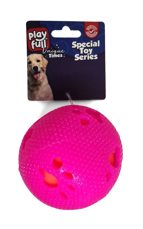 Playfull Öten Pati Desenli Plastik Top Köpek Oyuncağı 7,5 Cm