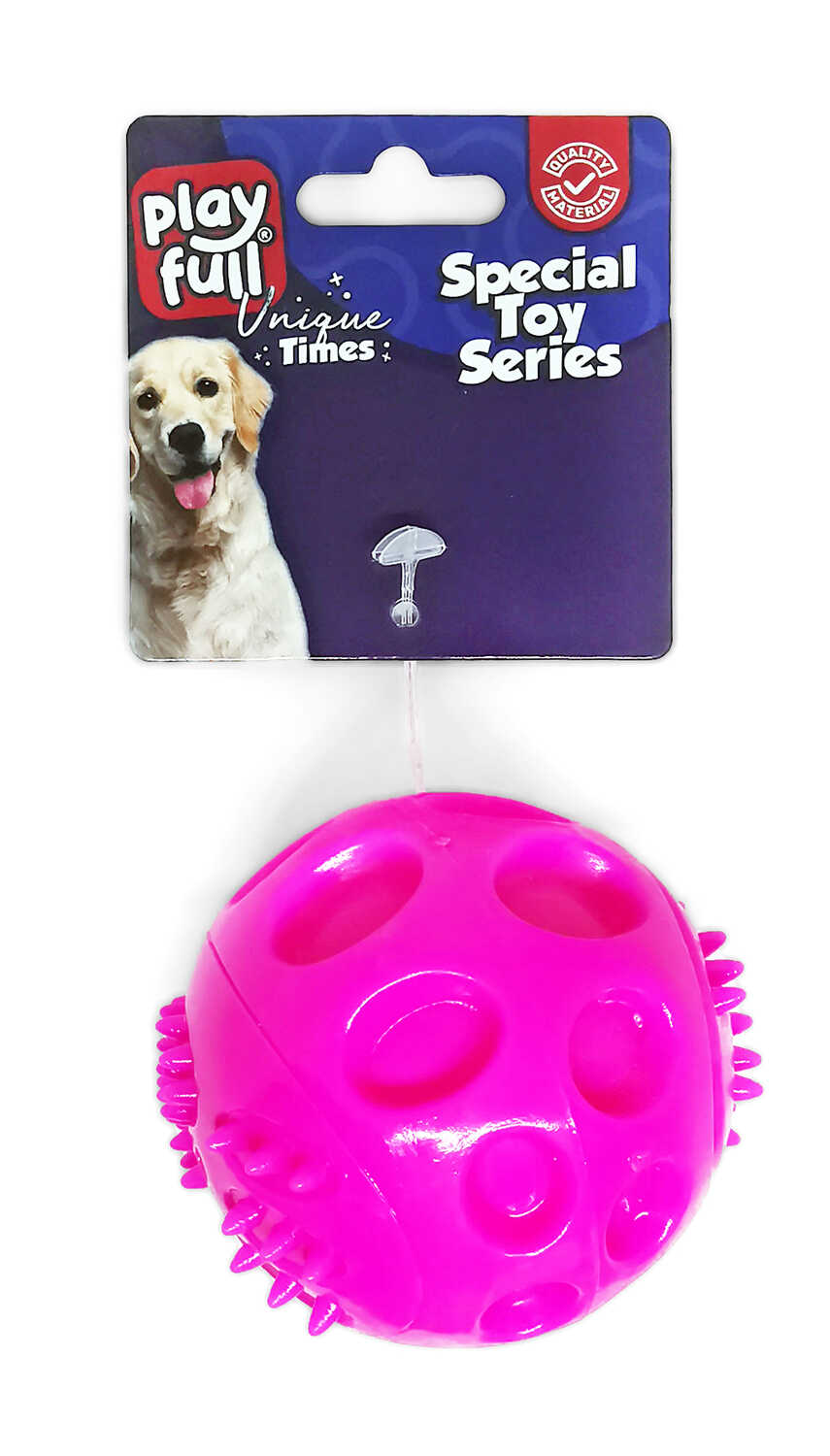 Playfull Plastik Renkli Top Köpek Oyuncağı 6 Cm
