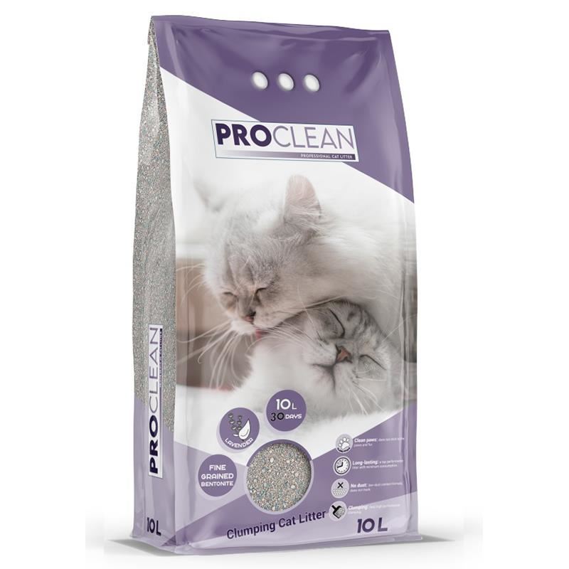 Pro Clean Lavanta Kokulu Kalın Taneli Topaklanan Kedi Kumu 10 Lt
