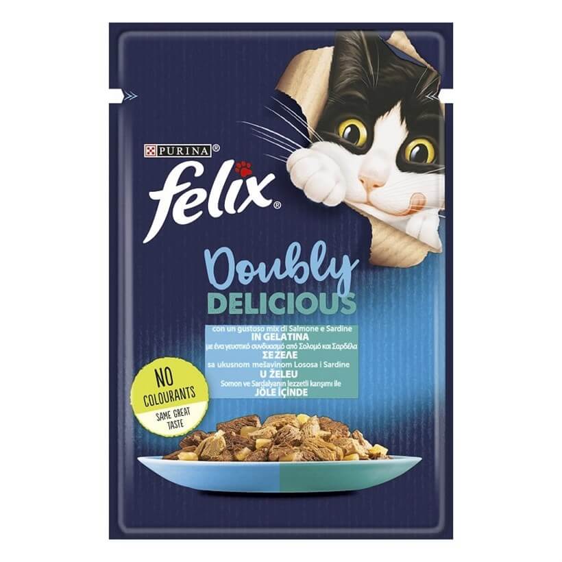 Purina Felix Çifte Lezzet Somon Sardalyalı Kedi Konservesi 85 Gr