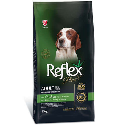 Reflex Plus Tavuk Etli Orta Büyük Irk Köpek Maması 15 Kg