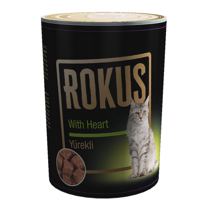 Rokus Yürek Etli Kedi Konservesi 410 Gr