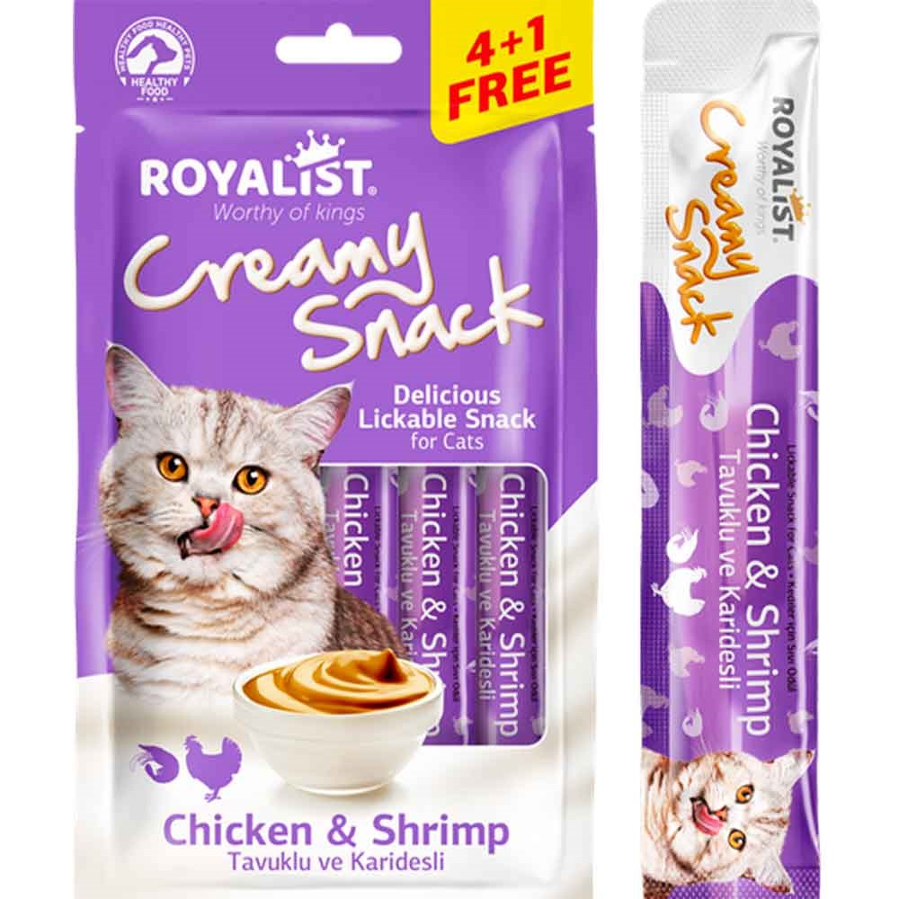 Royalist Tavuk ve Karides Aromalı Sıvı Kedi Ödül Maması 5X15 Gr