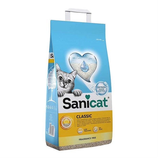 Sanicat Classic Oksijen Kontrollü Hızlı Topaklanan Kedi Kumu 10 Lt