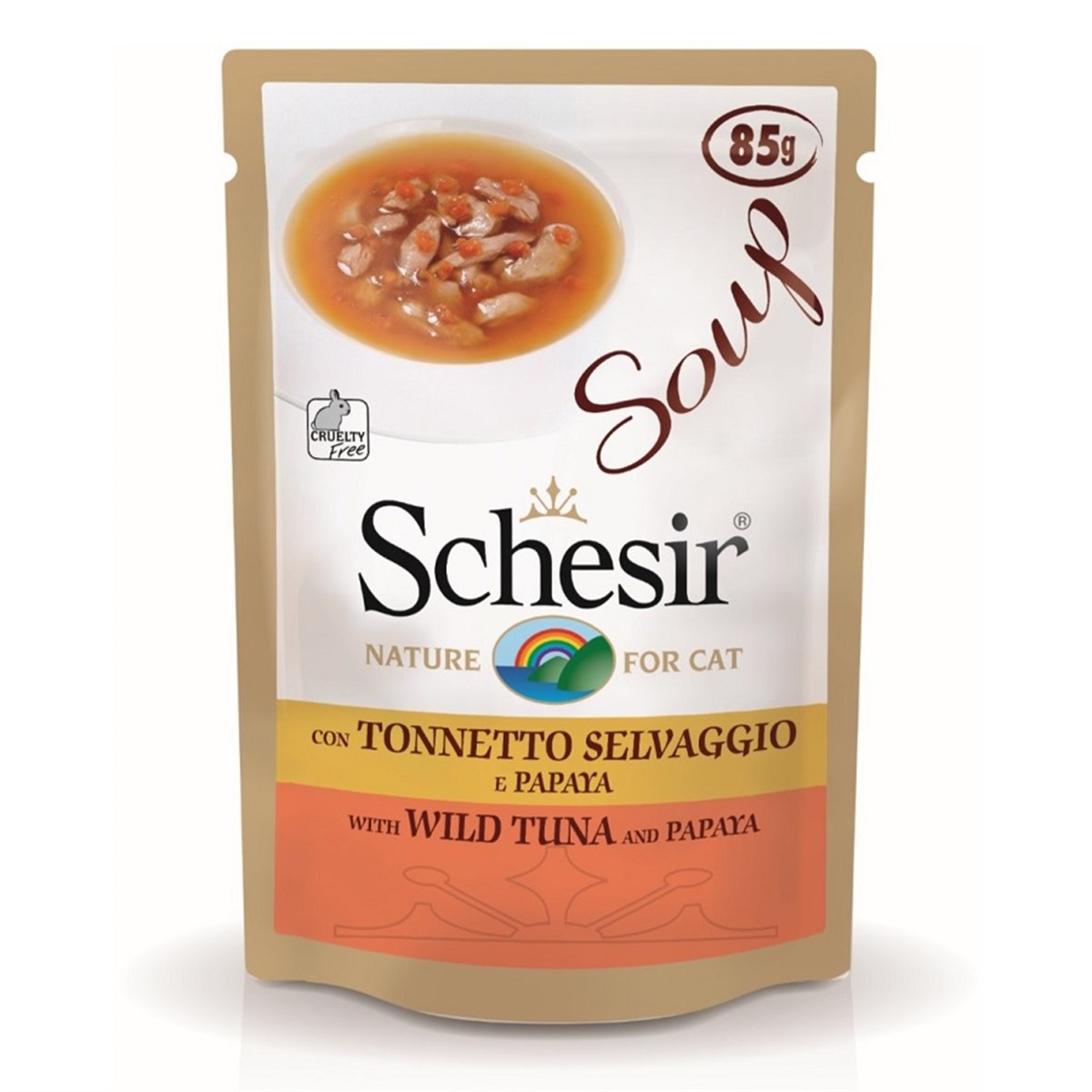 Schesir Cat Soup Ton Balıklı Papayalı Kedi Çorbası 85 Gr