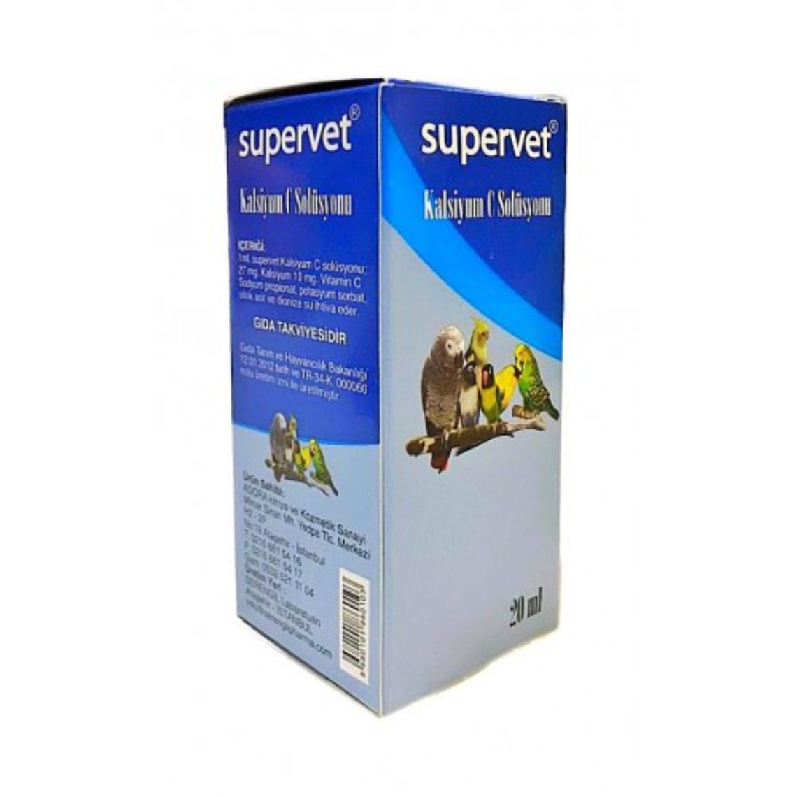 Supervet Kuşlar İçin Kalsiyum C Solüsyonu 20 ml