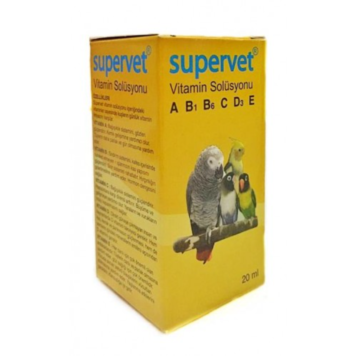 Supervet Kuşlar İçin Vitamin Solüsyonu 20 ml