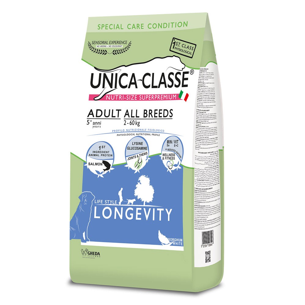 Unica Classe Orta ve Büyk Irk Longevıty Somon Balıklı Köpek Maması 3 Kg