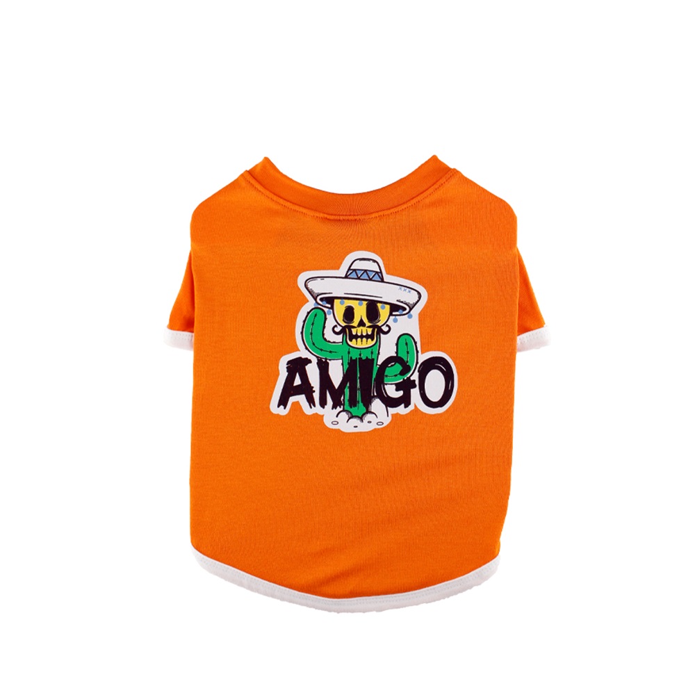 Zampa Amigo Turuncu Kedi Köpek T-Shirt Medium
