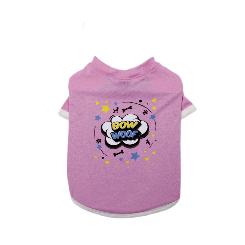 Zampa Bow Woof Pembe Kedi Köpek T-Shirt Large