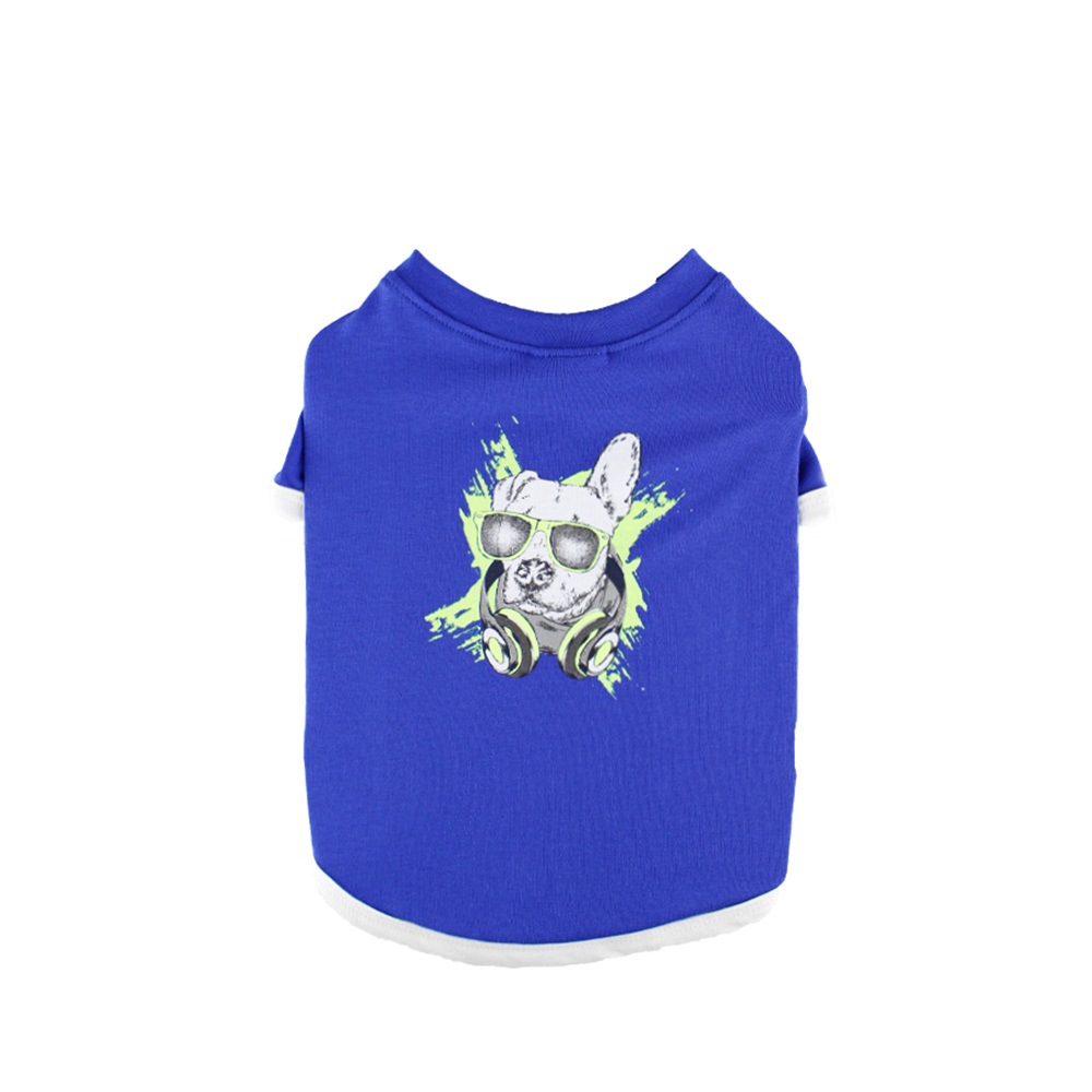 Zampa Cool Dog Neon Baskılı Mavi Kedi Köpek T-Shirt Medium