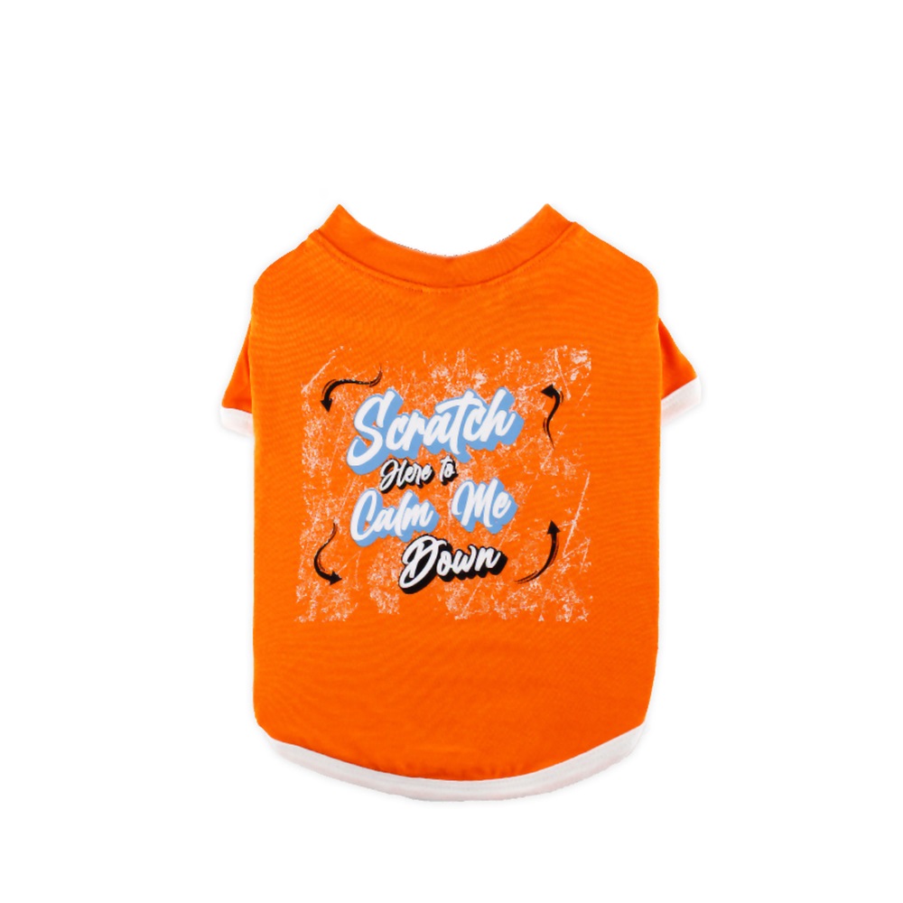 Zampa Scratch Me Turuncu Kedi Köpek T-Shirt Small