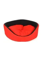 Pet Pretty Butterfly Kedi ve Köpek Simit Yatağı Kırmızı 43x15 Cm