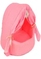Pet Pretty Perdeli Kumaş Yuvalı Kedi Yatağı Pembe 40*50*36 Cm