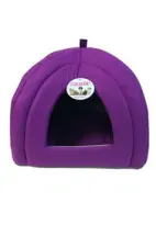 Pet Pretty Piramit Kumaş Yuvalı Kedi Yatağı Mor 43x43x40 Cm