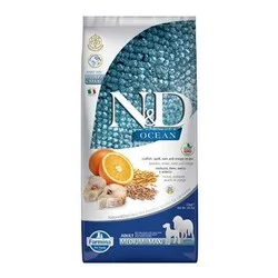 ​N&D Düşük Tahıllı Ocean Morina Balıklı Portakallı Köpek Maması 12 Kg