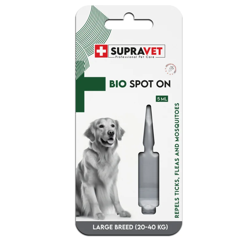 Supravet Büyük Irk Köpek Deri Ve Tüy Bakım Yağı; Bit Pire Kene Dış Parazit Uzaklaştırıcı 20-40 Kg
